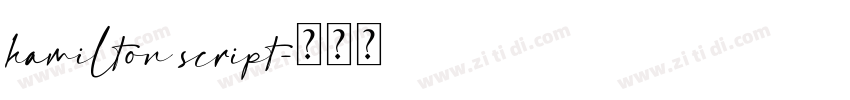 hamilton script字体转换
